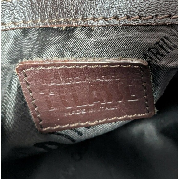 Alviero Martini 1st Classe Italy Map Print Satchel Bag Purse Boston Gray Tortora - Picture 11 of 12